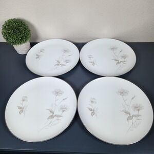 VTG Mikasa Harmony 6153 Fine China Salad Plates Set of 4 Floral Japan 8 inch